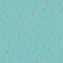 Nutcracker Whimsy-Candy Cane Toss Turquoise NWHI06272T