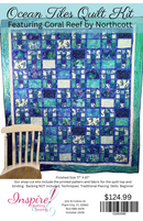 Ocean Tiles Quilt Kit, Coral Reef Fabric 77" X 87"