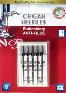 Organ Anti-Glue Embroidery Needles Asst Szs 5pk-14/90x3,16/100x2 5117000BL