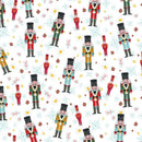 P&B Textiles, Nutcracker Whimsy Whimsical Nutcracker Allover White