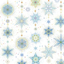 P&B Textiles, Turnkowsky Treasures, Blue snowflakes on white