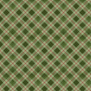 P&B Textiles, Winter Song, Diagonal Plaid, Green
