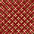 P&B Textiles, Winter Song, Diagonal Plaid, Red