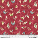 P & B Textiles, Chicken Scratch, Chicken Toss, Red