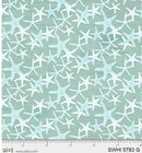 P & B Textiles, Sea Whispers, Starfish Allover, Green