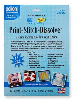 Print Stitch Disolve Water Soluble Paper Stabilizer