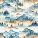 QT Fabrics, Earthly Delights Minky, Snowy Mountains