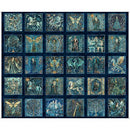 QT Fabrics, Folklore, Sm Picture Patches, Navy Blue 36" X 42"