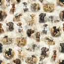 QT Fabrics, Forest, Field & Stream, Hunting Dogs, Cream