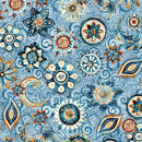 QT Fabrics, Mountain Splendor, Floral & Paisley, Blue