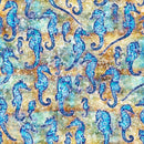 QT Fabrics, Oceana, Seahorses, Multi