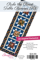 QT Fabrics, Rule The Roost Table Runner, Blue