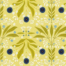 QT Fabrics, Serenade, Floral Burst, Chartreuse, Green