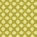 QT Fabrics, Serenade, Hourglass Flowers, Avocado Green