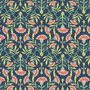 QT Fabrics, Serenade, Sunrise Blooms, Navy Blue