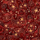 Quilting Treasures, 1776, Paisley & Stars, Brick