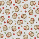 Quilting Treasures, Holly Jolly, Santa Portraits, Gray