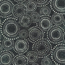 Robert Kaufman, Artisan Batiks, Concerto, Dotted Circles, Black