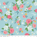 Riley Blake, Beverly McCullough, Correspondence, Main Print, Aqua Blue