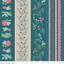 Riley Blake, Beverly McCullough, Correspondence, Wide Stripe, Colonial Blue