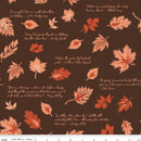 Riley Blake, Beverly McCullough, Cozy Autumn, Quotes Brown