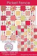 Riley Blake, Busy Hands Quilts, Picket Fence Quilt Pattern