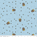 Riley Blake, Classic Winnie The Pooh, Beehives, Blue
