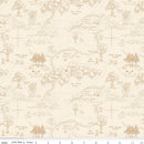Riley Blake, Classic Winnie The Pooh, Map, Brown