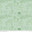 Riley Blake, Classic Winnie The Pooh, Map, Green