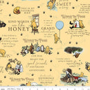 Riley Blake, Classic Winnie The Pooh, Words, Sunshine