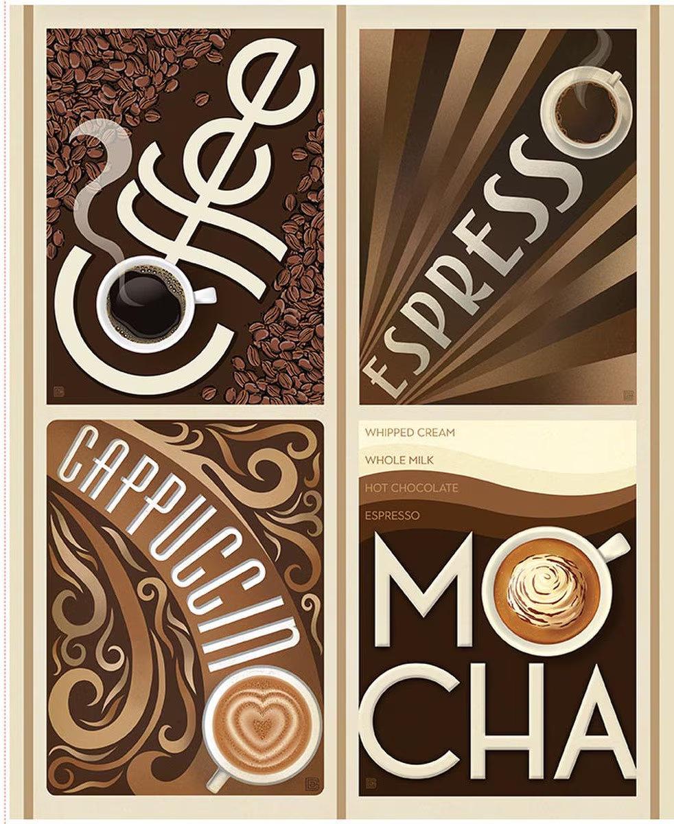 Riley Blake, Coffee Time, Main Panel 35.5