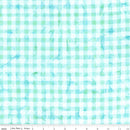 Riley Blake, Daisy Dots Batiks, Check, Aqua