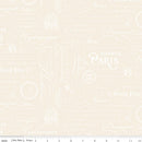 Riley Blake, Elegant Essentials, Text Pearl, Cream
