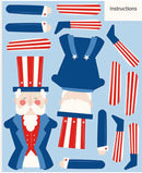 Riley Blake, Firecracker, Uncle Sam Panel, 36" X 43"