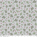Riley Blake, Mistletoe & Holly,Tossed Sprigs on Silver