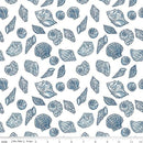 Riley Blake, Ocean Oasis, Seashells, White