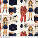 Riley Blake, Sew America, Navy Scout Paper Doll, Blue