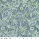 Rley Blake Expressions Batiks, Floral Grid, Old China, Adriatic Mist