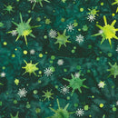 Robert Kaufman, Artisan Batiks, Evergreen Ice Metallic, Emerald Green