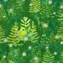 Robert Kaufman, Artisan Batiks, Evergreen Ice Metallic, Green