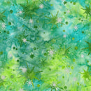 Robert Kaufman, Artisan Batiks, Evergreen Ice Metallic, Northern Lights Green