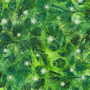 Robert Kaufman, Artisan Batiks, Evergreen Ice Metallic, Pine Green