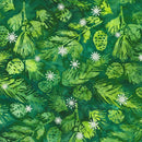 Robert Kaufman, Artisan Batiks, Evergreen Ice Metallic, Spruce Green