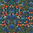 Robert Kaufman, Grove, Pansies & Strawberries, Navy
