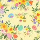 Robert Kaufman, Happy Easter,Tossed Flowers on Yellow