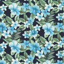 Robert Kaufman, Island Paradise, Floral Allover, Blue