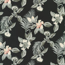 Robert Kaufman, Island Paradise, Floral on Black