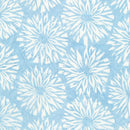 Robert Kaufman, Kasuri Batiks, Chrysanthemums, Light Blue