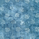 Robert Kaufman, Kasuri Batiks, Dotted Stripe, Med Blue