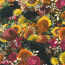 Robert Kaufman, Ravenwood, Packed Flowers with Ravens, Multi